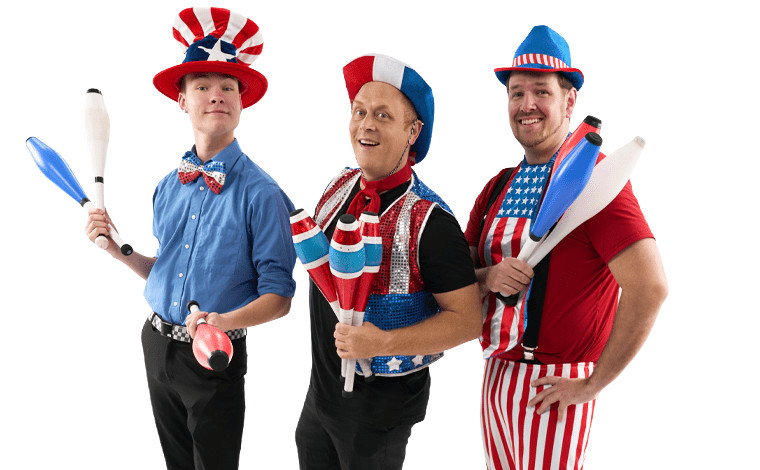 patriotic july 4th performers jugglers